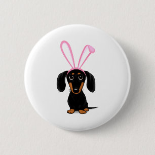 Funny Easter Bunny Dog Black And Tan Dachshund T S 2 Inch Round Button