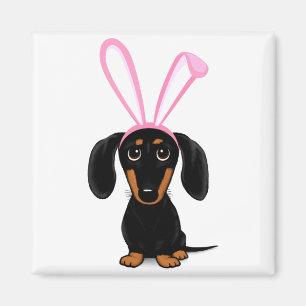 Funny Easter Bunny Dog Black And Tan Dachshund T S Magnet