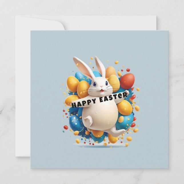 Funny Easter bunny Holiday Card (Front)