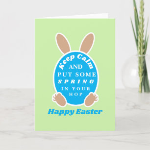 Funny Easter Bunny Keep Calm Holiday Card