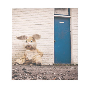 funny easter bunny notepad