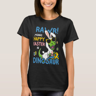 Funny Easter Bunny Saurus Rex Kids Dinosaur Easter T-Shirt
