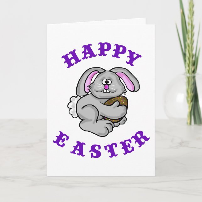 Funny Easter Card  Bunny With Anti-oxidant Egg (Front)