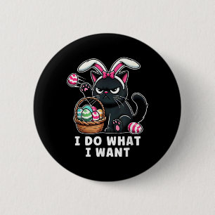 Funny Easter Cat Easter Bysket Stuffers Men Women 2 Inch Round Button