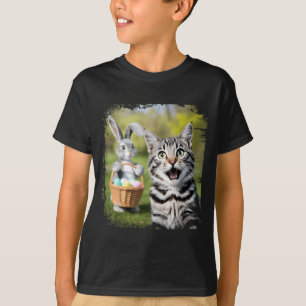 Funny Easter Cat Selfie with Easter Bunny Cat T-Shirt