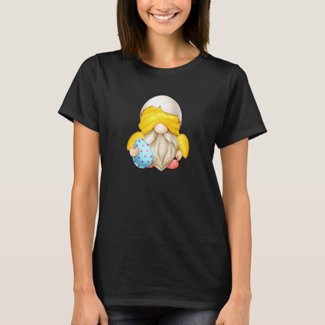 Funny Easter Chicken Gnome Dad For Easter Matching T-Shirt (Front)