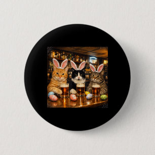 Funny Easter Day Cats Ears Bunny Eggs for Women 2 Inch Round Button
