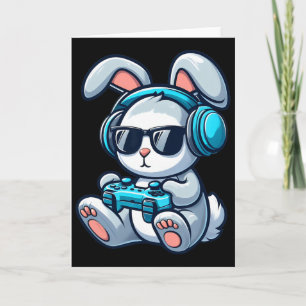 Funny Easter Day Gamer Bunny Spring Easter Gaming Card