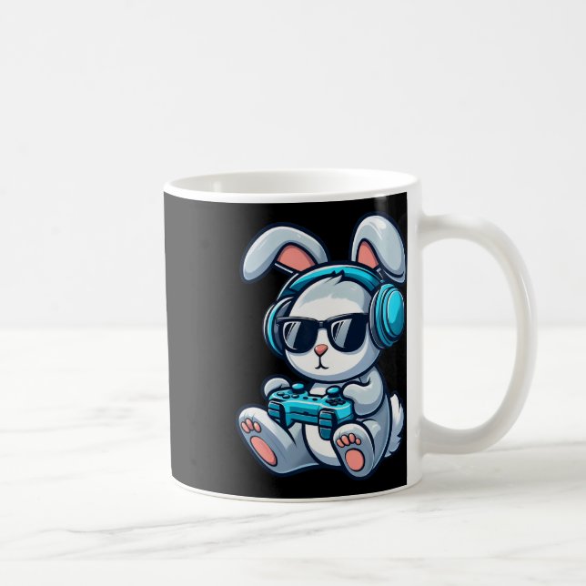 Funny Easter Day Gamer Bunny Spring Easter Gaming  Coffee Mug (Right)