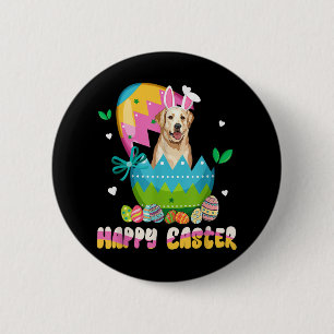 Funny Easter Day Labrador Retriever Dog Bunny Ears 2 Inch Round Button