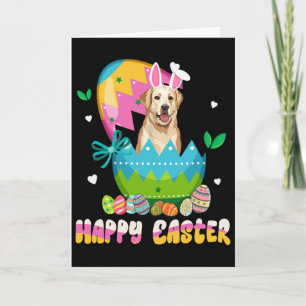 Funny Easter Day Labrador Retriever Dog Bunny Ears Card