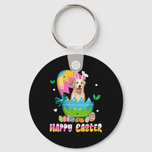 Funny Easter Day Labrador Retriever Dog Bunny Ears Keychain