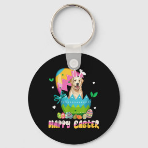 Funny Easter Day Labrador Retriever Dog Bunny Ears Keychain