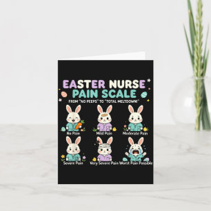 Funny Easter Day Nurse Nurse Eggs Pain Scale Men Card