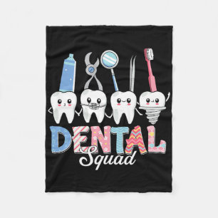 Funny Easter Dental Squad For Dental Office Hygien Fleece Blanket