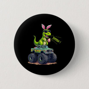 Funny Easter Dinosaur Bruh - T-rex Easter Egg Hunt 2 Inch Round Button