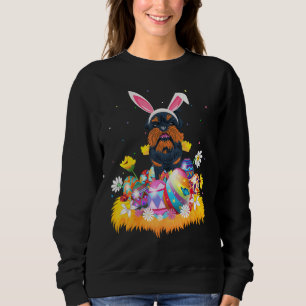 Funny Easter Egg Brussels Griffon Dog Easter Sund Sweatshirt