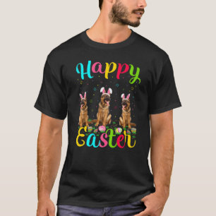 Funny Easter Egg Bunny German Shepherd Dog Happy E T-Shirt