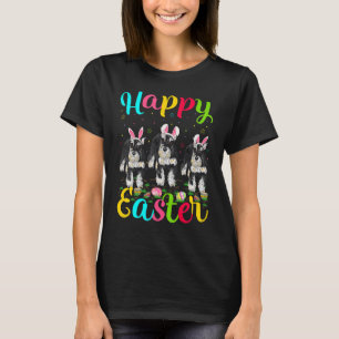 Funny Easter Egg Bunny Miniature Schnauzer Dog Hap T-Shirt