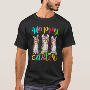 Funny Easter Egg Bunny Yorkshire Terrier Dog Happy T-Shirt