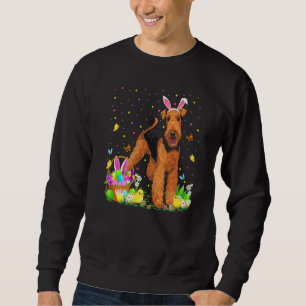 Funny Easter Egg Hunting Airedale Terrier Dog East Sweatshirt