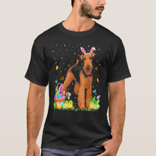 Funny Easter Egg Hunting Airedale Terrier Dog East T-Shirt