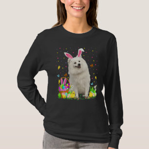 Funny Easter Egg Hunting American Eskimo Dog Easte T-Shirt