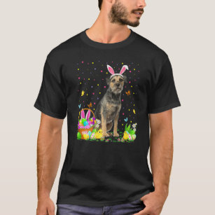 Funny Easter Egg Hunting Border Terrier Dog Easter T-Shirt
