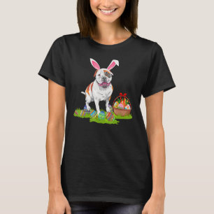 Funny Easter Egg Hunting Bunny American Bulldog Ea T-Shirt