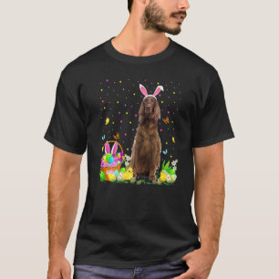 Funny Easter Egg Hunting Irish Setter Dog Easter S T-Shirt