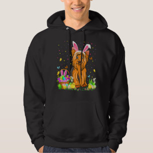 Funny Easter Egg Hunting Yorkshire Terrier Dog Eas Hoodie