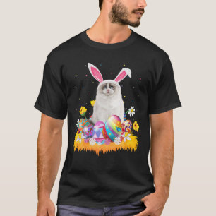 Funny Easter Egg Lover Cute Ragdoll Cat Easter Sun T-Shirt