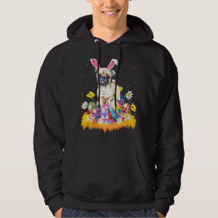 Funny Easter Egg Pug Dog Easter Sunday Hoodie