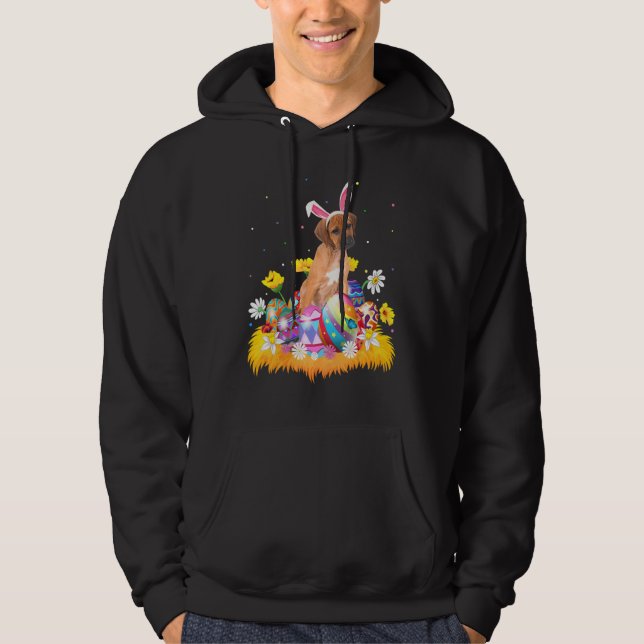 Funny Easter Egg   Rhodesian Ridgeback Dog Easter  Hoodie (Front)