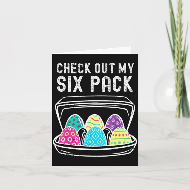 Funny easter egg workout check out six pack absFun Card (Front)