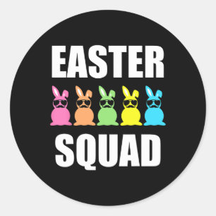 Funny Easter Family Matching Outfit Design Easter Classic Round Sticker