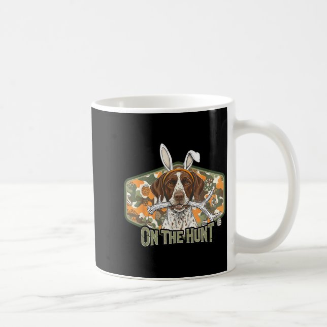 Funny easter labrador retriever on the hunt bunny coffee mug (Right)