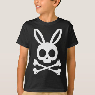 Funny Easter Pirate Jolly Roger Bunny Skull Rabbit T-Shirt