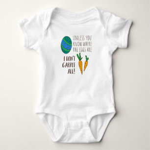 Funny Easter Pun Quote Saying Doodle Cartoon Cute Baby Bodysuit