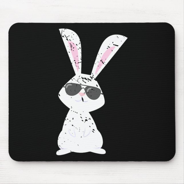 Funny Easter Rabbit Animal Gift Rabbit  Mouse Pad (Front)