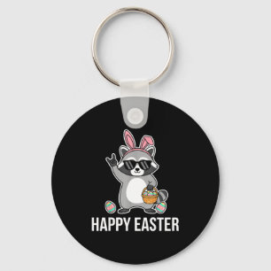 Funny easter raccoon costume toddler egg hunt keychain