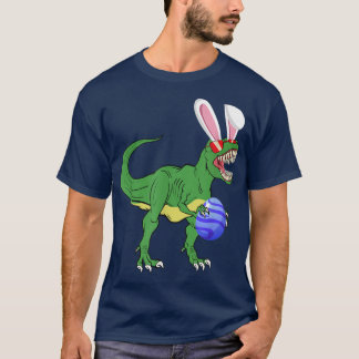 Funny Easter Rawr T Re Dinosaur Easter Bunny Rabbi T-Shirt