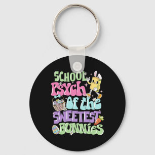 Funny Easter School Psychologist Of The Sweetest B Keychain