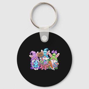 Funny Easter Shirt Happy Easter Gnomes Easter Bysk Keychain