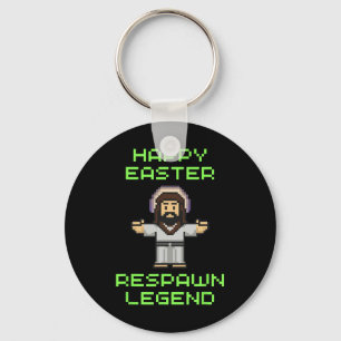 Funny Easter Video Game Jesus - Respawn Legend - V Keychain