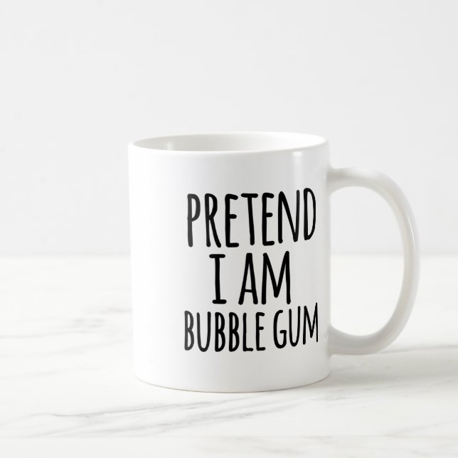 Funny Easy Lazy Halloween Pretend I Am Bubble Gum  Coffee Mug (Right)