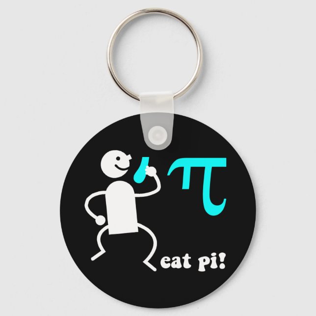 Funny eat pi keychain (Front)