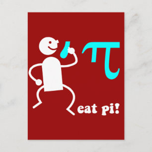 Funny eat pi postcard