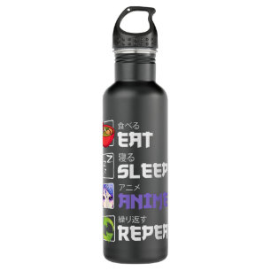 Funny  Eat Sleep Anime Repeat Anime Japan Manga Gi 710 Ml Water Bottle