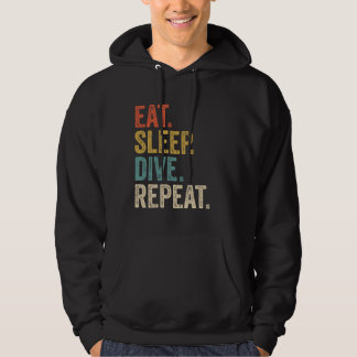 Funny Eat Sleep Dive Repeat Scuba Diving  Hoodie